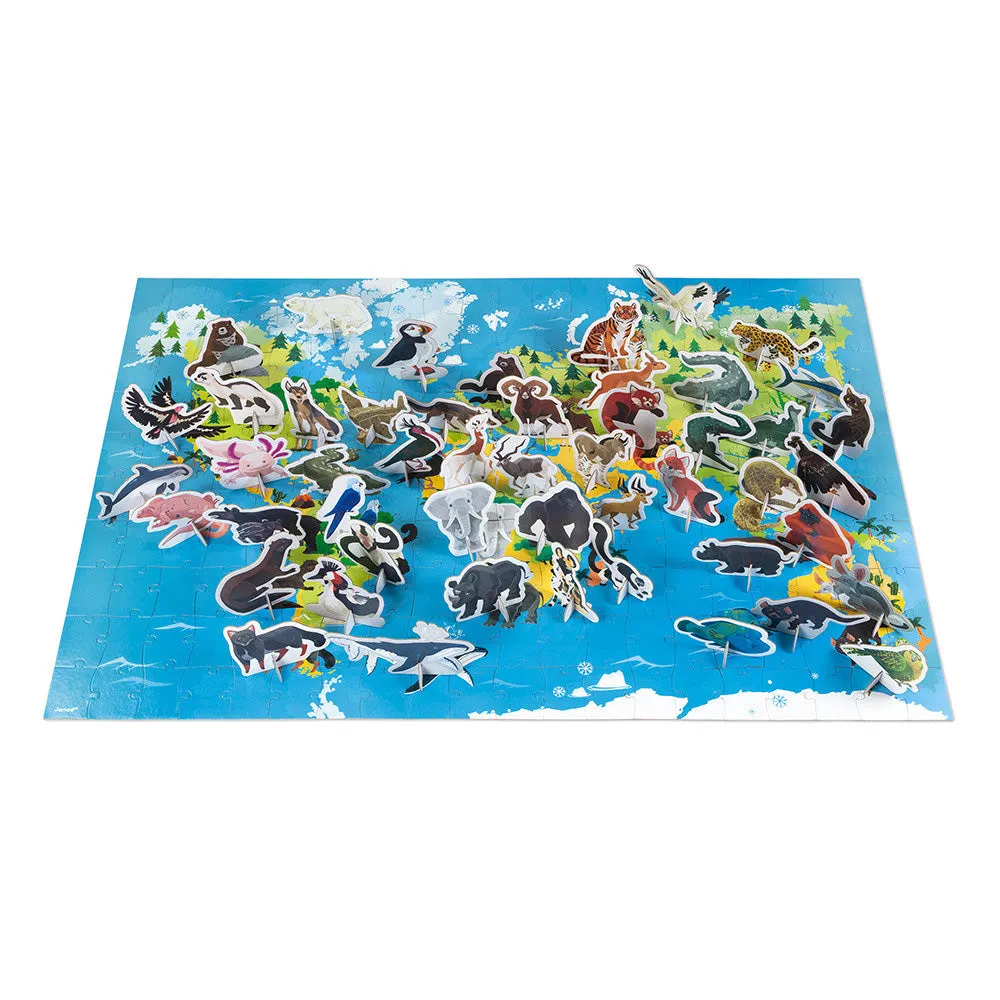 Janod Educational Puzzle Endangered Animals 200pcs
