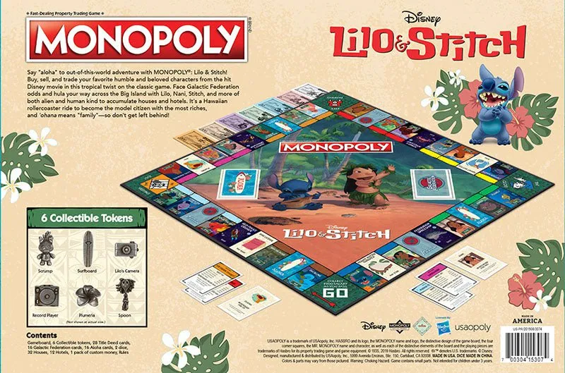 Monopoly Board Game - Lilo & Stitch Edition