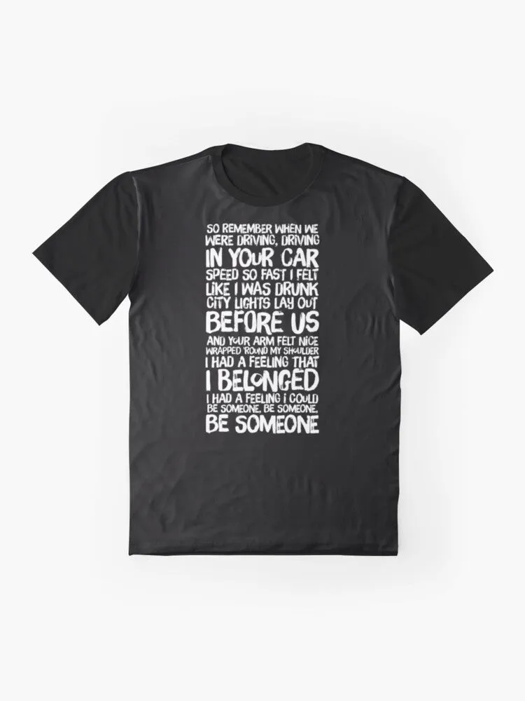 "Fast Car" Tracy Chapman Lyrics Graphic T-Shirt