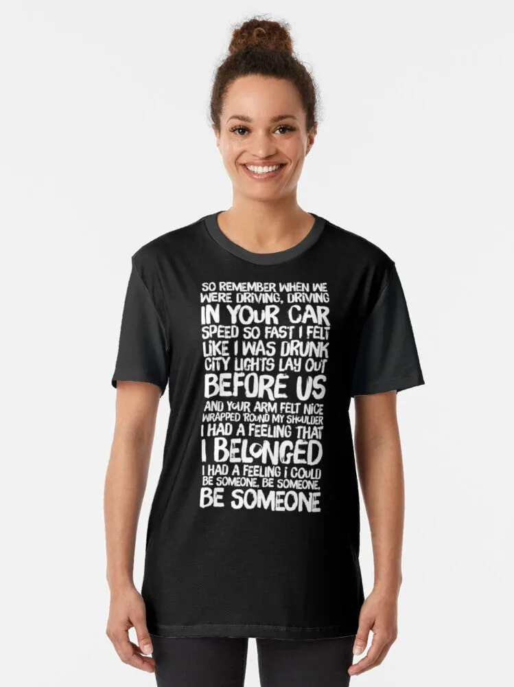 "Fast Car" Tracy Chapman Lyrics Graphic T-Shirt