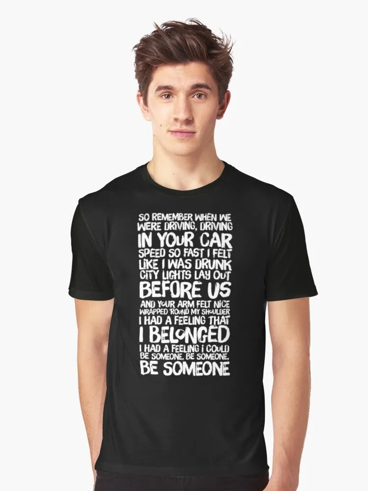 "Fast Car" Tracy Chapman Lyrics Graphic T-Shirt