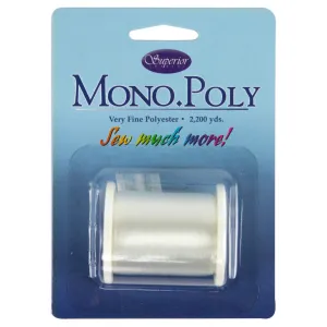 Superior Threads ~ MonoPoly Invisible Polyester Thread .004mm 2200yds ~ Clear